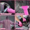 Car Emergency Kit, Pink Roadside Emergency Car Kit with Jumper Cables, Tow Rope, Safety Hammer, Pink Car Accessories for Women