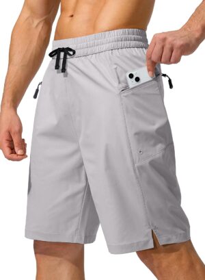 Men's Swim Trunks Quick Dry Board Shorts with Zipper Pockets Beach Shorts Bathing Suits for Men - No Mesh Liner