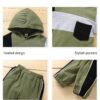 Toddler Baby Boy Clothes Long Sleeve Hooded Pullover Colorblock Sweatshirt + Pants 2Pcs Outfits Set…