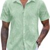 COOFANDY Mens Hawaiian Shirts Short Sleeve Button Down Aloha Shirt Casual Beach Clothes