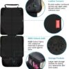 Car Seat Protector for Child, Baby, Pets -1 Pack car seat Cover with Thick Padding- Waterproof Universal Size with Mesh Pockets (Black)