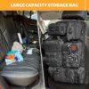 MAIKER Tactical Car Seat Back Organizer, Upgrade Tactical Vehicle Panel Organizer with 5 Detachable Molle Pouch, Universal fits for Most of Vehicle Black