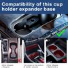 Car Cup Holder Expander, Cup Holder Extender Adapter with Expandable Arm and Adjustable Base, Compatible with Yeti Ramblers 14-64oz, Hydro Flasks 18-64oz Most Coffee Mugs Bottles & Cups