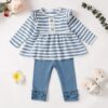 Baby Girl Clothes Toddler Girl Outfits Ruffle Shirt Pants Cute Infant Outfit Set Baby Girl Fall Winter Clothes