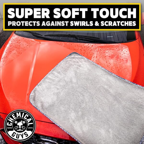 Chemical Guys Woolly Mammoth Large, Super Absorbent and Soft Microfiber Towels for Cars, Gray (35 x 25 inches)