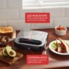 Elite Gourmet ESM2207SS# Stainless Steel Sandwich Panini Maker Grilled Cheese Machine Tuna Melt Omelets Non-stick Cooking Surface, 2 Slice, 750 Watts, Stainless Steel