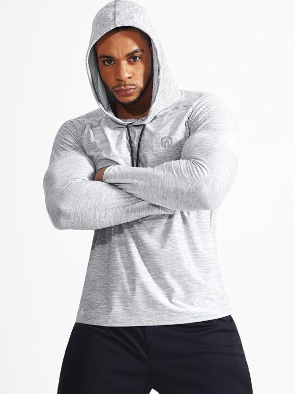 NELEUS Men's Dry Fit Athletic Shirt Workout Running Long Sleeve Shirts with Hoods