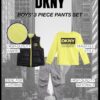 DKNY Baby Boys' Pants Set - 3 Piece Insulated Puffer Vest, Long Sleeve Shirts and Pants for Boys (Infant Sizes: 12M-4T)