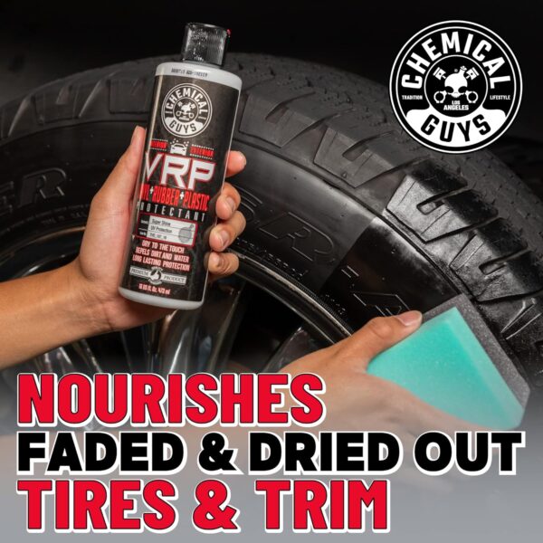 Chemical Guys VRP Vinyl, Rubber and Plastic Non-Greasy Dry-to-the-Touch Long Lasting Super Shine Dressing for Tires, Trim and More, Safe for Cars, Trucks, SUVs, RVs & More, 16 fl oz