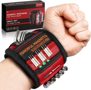 Magnetic Wristband Perfect Stocking Stuffers for Men Women Adults Gifts, Tool Belt Magnet Wrist for Holding Screws Nails Christmas Gadget Birthday Dad Him Husband Who Have Everything Wants Nothing