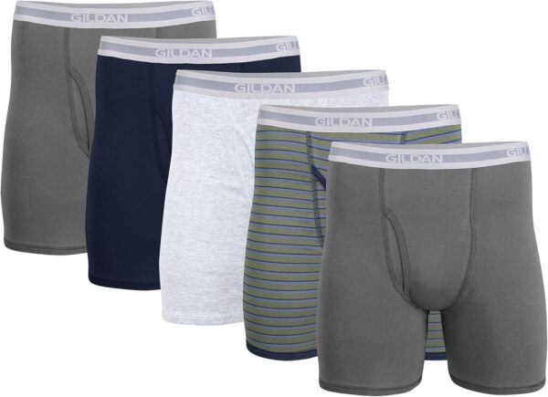 Gildan Mens Underwear Boxer Briefs, Multipack