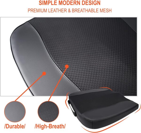 Car Seat Cushion, Comfort Memory Foam Car Cushions for Driving - Sciatica & Lower Back Pain Relief, Seat Cushion for Car Seat Driver, Office Chair, Wheelchair (Black)