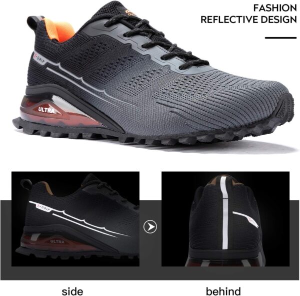 Kricely Men's Trail Running Shoes Fashion Walking Hiking Sneakers for Men Tennis Cross Training Shoe Outdoor Snearker Mens Casual Workout Footwear