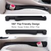 Car Seat Gap Filler Set of 2, Soft Foam Multifunctional Seat Side Gap Filler with Organizer & Hook Function, 3in1 Gap Stopper Universal Fit Car SUV Truck Fill The Gap Between Seat & Console