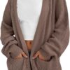 LILLUSORY Womens Oversized Cardigans Soft Knit Cardigan Sweater with Pockets