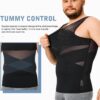 TAILONG Mens Compression Shirt Body Shaper Slimming Shirt Plus Size Gynecomastia Compression Tank Top