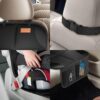 Car Seat Protector, 2Pack Seat Protector Protect Child Seats with Thickest Padding and Non-Slip Backing Mesh Pockets for Baby and Pet,Sedan SUV Truck (Black)