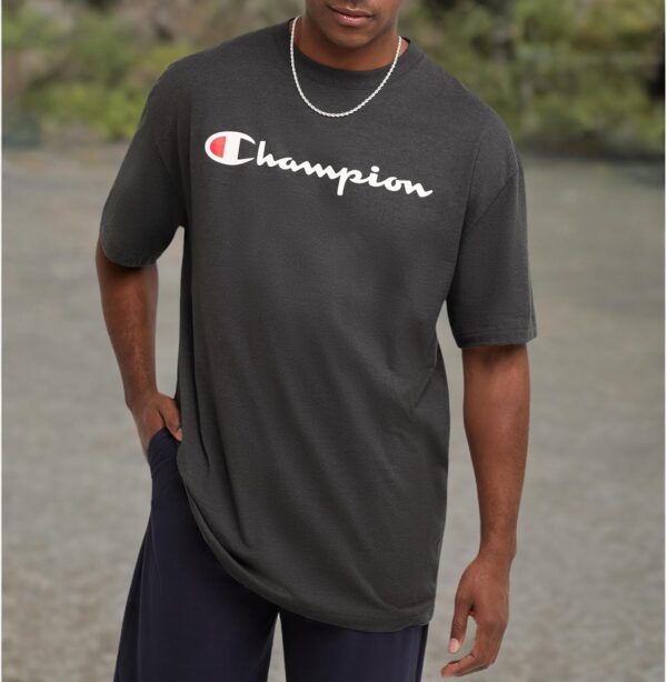 Champion Men's T-Shirt, Classic Graphic T-Shirt, Soft and Comfortable T-Shirts for Men, Script Logo (Reg. or Big & Tall)