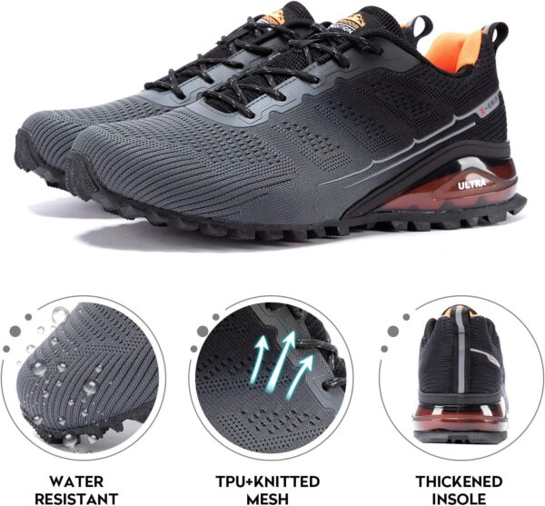 Kricely Men's Trail Running Shoes Fashion Walking Hiking Sneakers for Men Tennis Cross Training Shoe Outdoor Snearker Mens Casual Workout Footwear