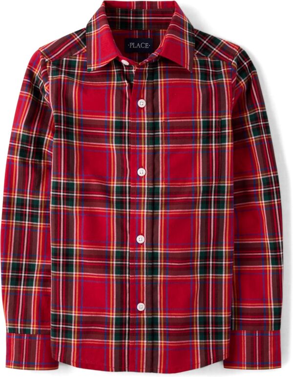 The Children's Place Boy's Long Sleeve Button Down Shirts