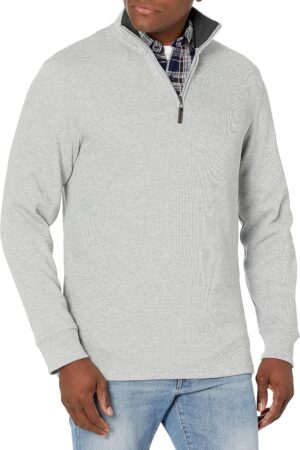 Amazon Essentials Men's Quarter-Zip French Rib Sweater