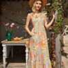 GRACE KARIN 2025 Women's Criss Cross Halterneck Sleeveless Summer Floral Print Flowy A Line Maxi Dress