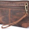 Leather Cord Organiser Pouch, Portable Tech Bag with Zipper Closure, Electronic Organizer Travel Case, Cable Organizer, Cord Organizer, Cruise Ship Essentials- Brown