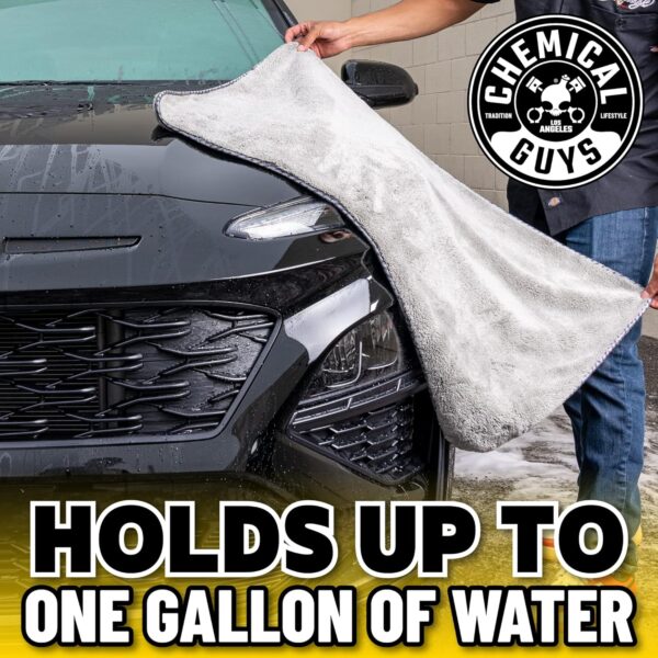 Chemical Guys Woolly Mammoth Large, Super Absorbent and Soft Microfiber Towels for Cars, Gray (35 x 25 inches)