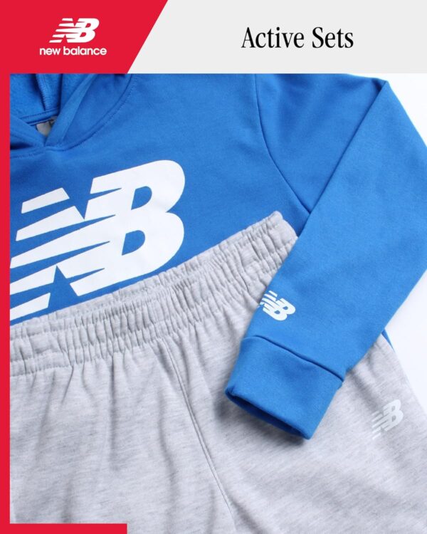 New Balance Boys' Sweatsuit Set - 2 Piece Fleece Pullover Hoodie Sweatshirt and Sweatpants (2T-20)