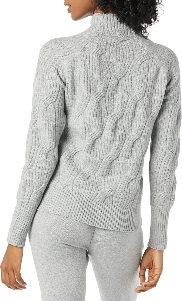 Amazon Essentials Women's Winter Sweater, Soft Touch Funnel Neck Cable Knit