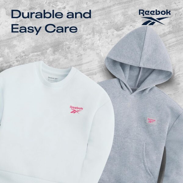 Reebok Girl's Sweatshirt Hoodies 2 Pack Sweatshirts Fashion Hoodie Crewneck Sweaters for Girls Sizes 7-16