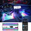 Govee Car LED Strip Lights, Smart RGBIC Interior Car Lights with APP Control, 4 Music Modes, 30 Scene Options and 16 Million Colors, 2 Lines Design LED Lights for Car Decor, DC 12V