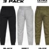 Ultra Performance 3 Pack Boys Sweatpants Kids Clothes Active Soft Fleece Joggers for Boys Size 8-20