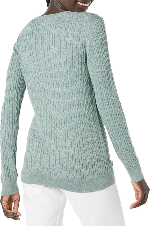 Amazon Essentials Women's Lightweight Long-Sleeve Cable Crewneck Sweater (Available in Plus Size)