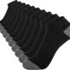 Comfoex 10 Pairs Boys Socks 4-6 6-8 8-10 Years Old Low Cut Ankle Athletic Socks For Kids Short Half Cushioned Socks