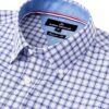 Alimens & Gentle Men's Plaid Button Down Shirts Cotton Long Sleeve Dress Shirts Regular Fit Gingham Shirts