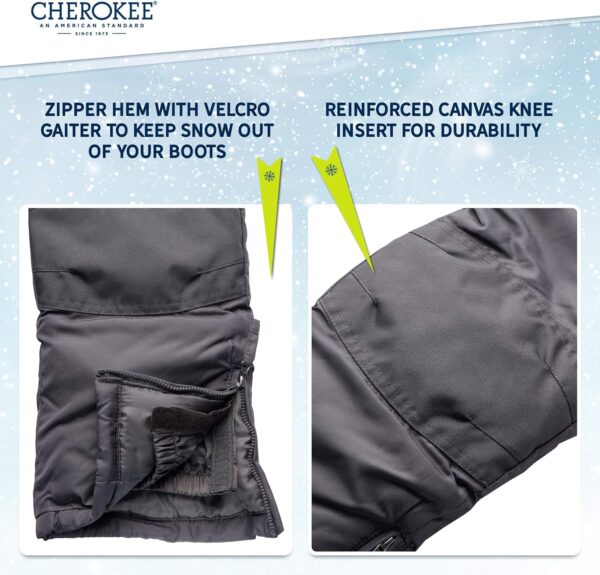 Cherokee Kids' Snow Pants - Boys and Girls Insulated Heavyweight Water-Resistant Ski Pants (4-18)