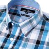 Alimens & Gentle Men's Plaid Button Down Shirts Cotton Long Sleeve Dress Shirts Regular Fit Gingham Shirts