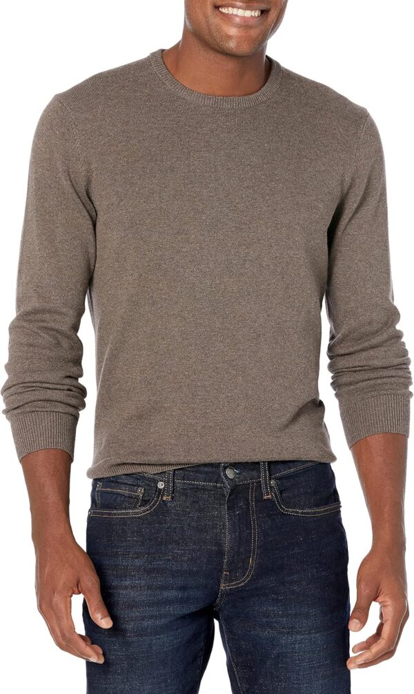 Amazon Essentials Men's Crewneck Sweater, 100% Cotton, Big & Tall Options Available