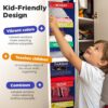 Weekly Clothes Organizer for Kids - 6-Shelf - Hanging Closet Daily Clothing Organization Labeled Shelves with Days of The Week Monday Through Friday, Weekday and Weekend. (Blue)