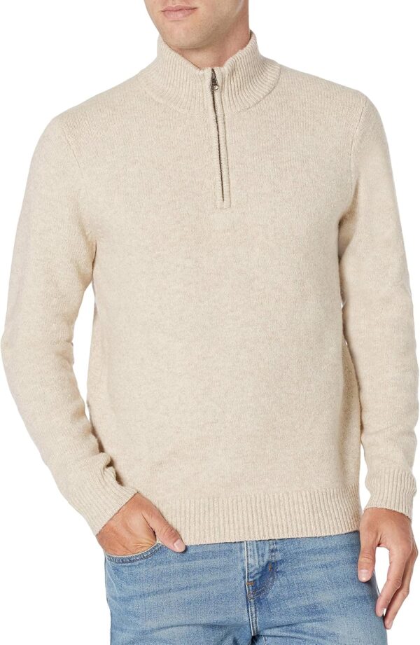 Amazon Essentials Men's Long-Sleeve Soft Touch Quarter-Zip Sweater