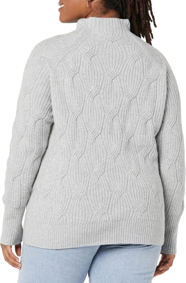 Amazon Essentials Women's Winter Sweater, Soft Touch Funnel Neck Cable Knit