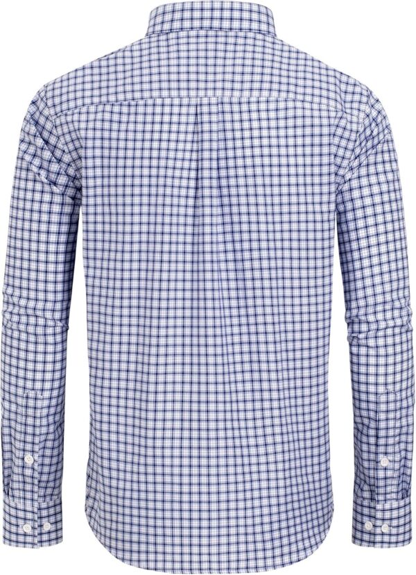 Alimens & Gentle Men's Plaid Button Down Shirts Cotton Long Sleeve Dress Shirts Regular Fit Gingham Shirts