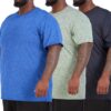 Real Essentials 3 Pack: Men’s Big & Tall Tech Stretch Long-Sleeve & Short-Sleeve Dry-Fit T-Shirt (3XT-5XT)