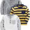 Simple Joys by Carter's Boys' 3-Pack Long Sleeve Shirts