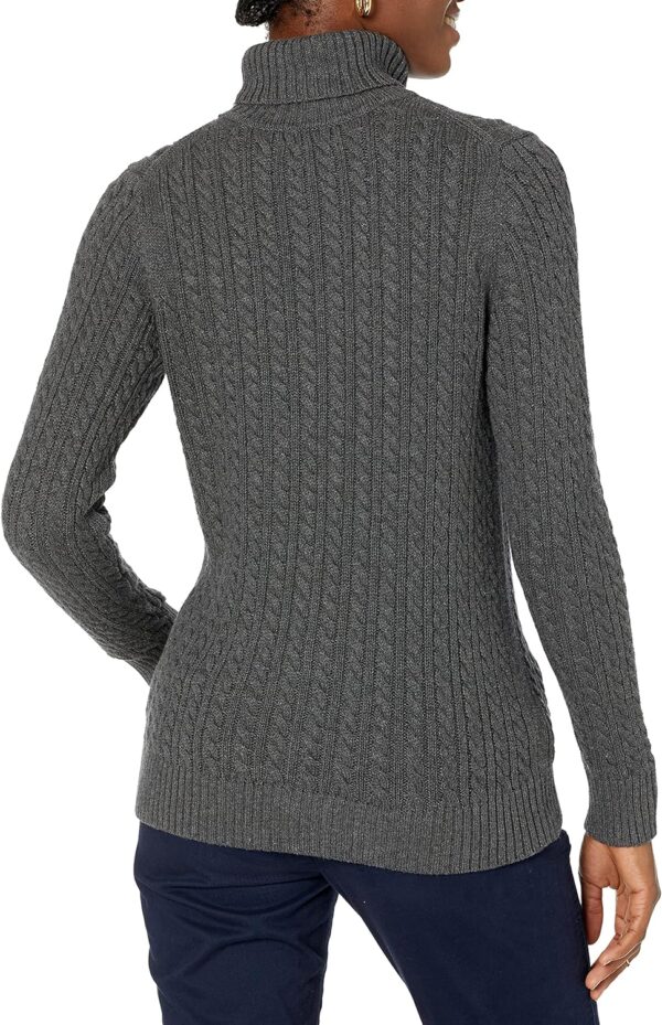 Amazon Essentials Women's Fisherman Cable Turtleneck Sweater (Available in Plus Size)