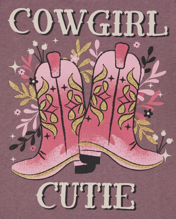 The Children's Place Baby Girls' Cow Girl Graphic Long Sleeve Tee 2 Pack